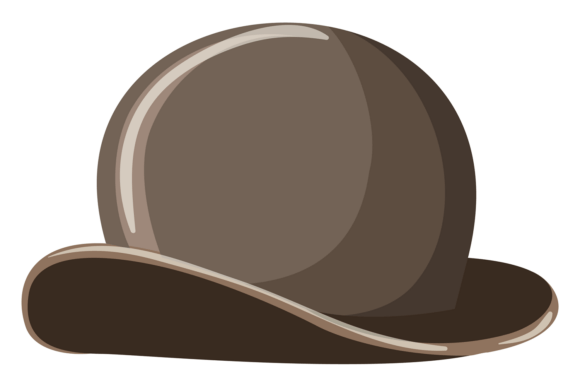 Bowler Hat. Retro Gentleman Head Fashion