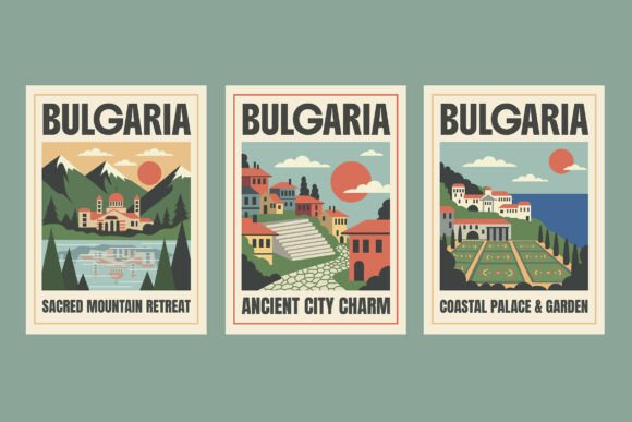 Bulgaria Retro Travel Poster Embroidery Review