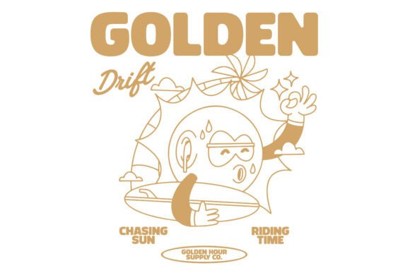 Golden Drift: A Retro-Inspired Embroidery Design for Real Projects