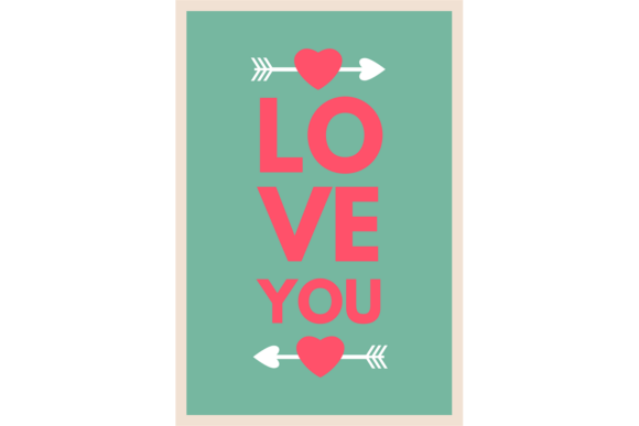 Love You Card: A Retro Banner for Heartfelt Embroidery Projects