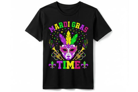 Mardi Gras Time Musical Mask T-Shirt