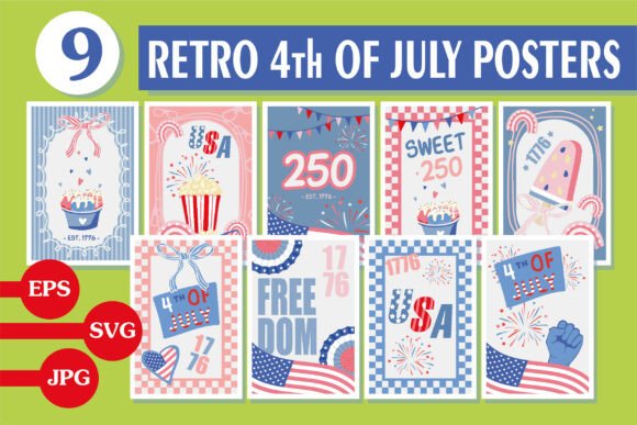 Retro 4th of July Poster Bundle Review