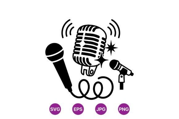 Retro Microphone Vector Clipart Review