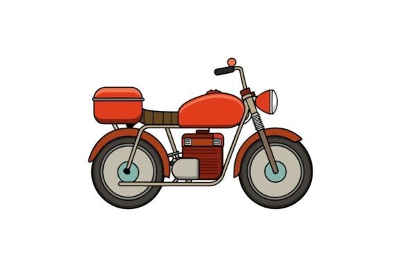 Retro Motorcycle Vector Clipart Review