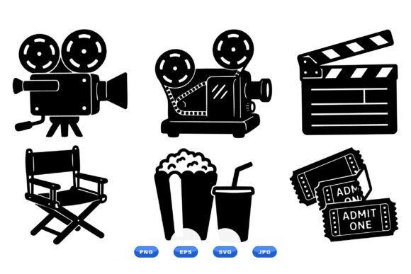 Retro Movie Cinema Icon Set Review