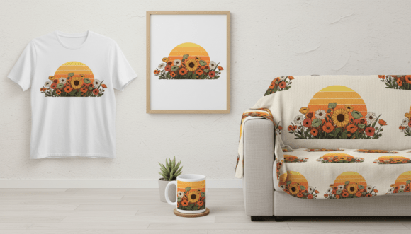 Retro Sunflower Sunrise Floral Embroidery Design Review