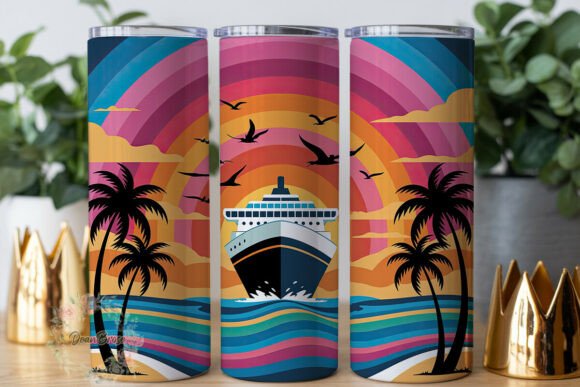 Retro Sunset Cruise Tumbler Design Review