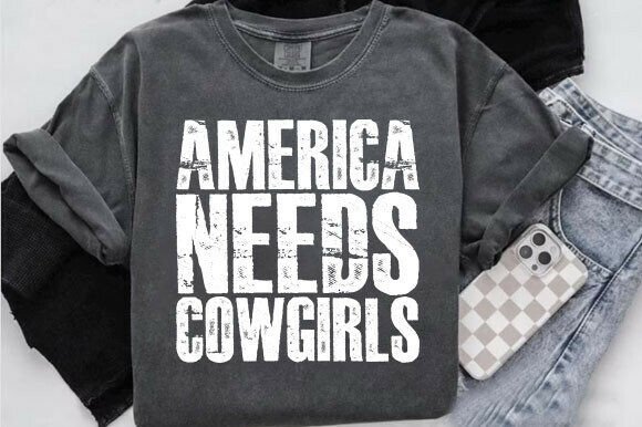 Retro Western America Needs Cowgirls PNG