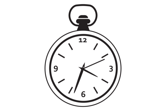 Stopwatch Icon: A Retro Clock for Modern Embroidery Projects