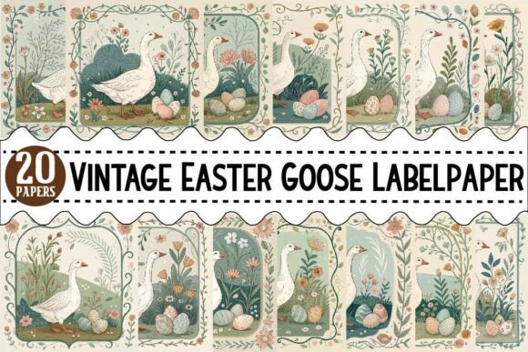 Vintage Happy Easter Goose Label Bundle Review